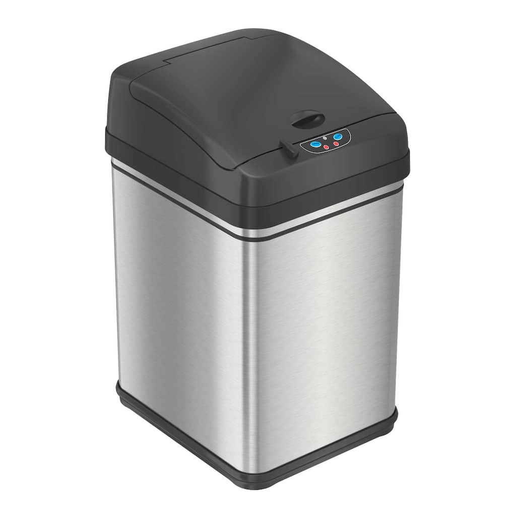 iTouchless 8 Gal Stainless Steel Sensor Kitchen Trash Can Pet Lock