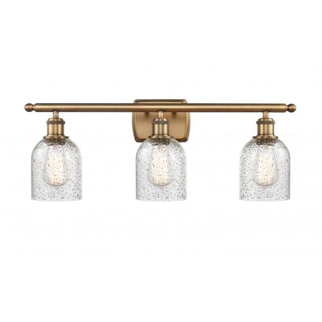 Innovations Lighting 516-3W-12-26 Caledonia Vanity Caledonia 3 Light - Mica / Brushed Brass