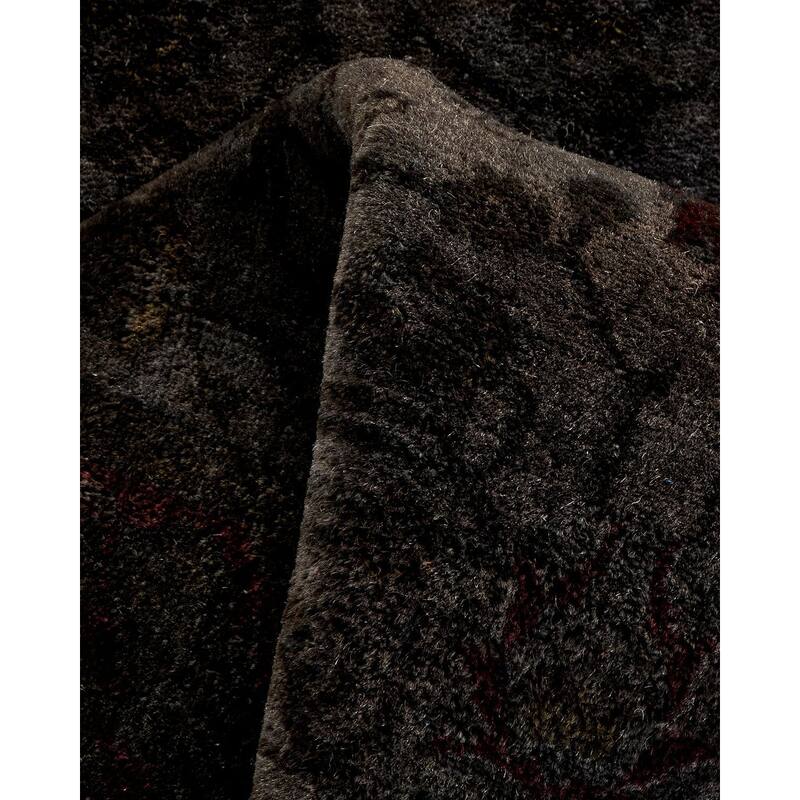 Overton Hand Knotted Wool Vintage Inspired Modern Contemporary Overdyed Gray Area Rug - 2' 7" x 22' 10"