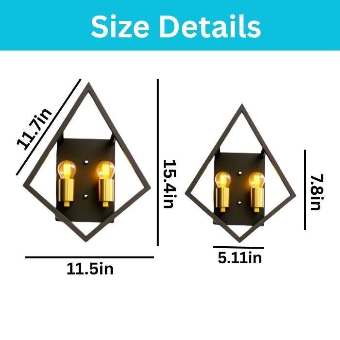 Modern lights and bulbs matte black, gold brushed wall sconces metal hall lights - N/A