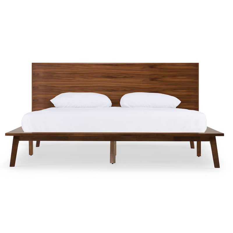 Modrest Carmen Mid-Century Modern Walnut Bed