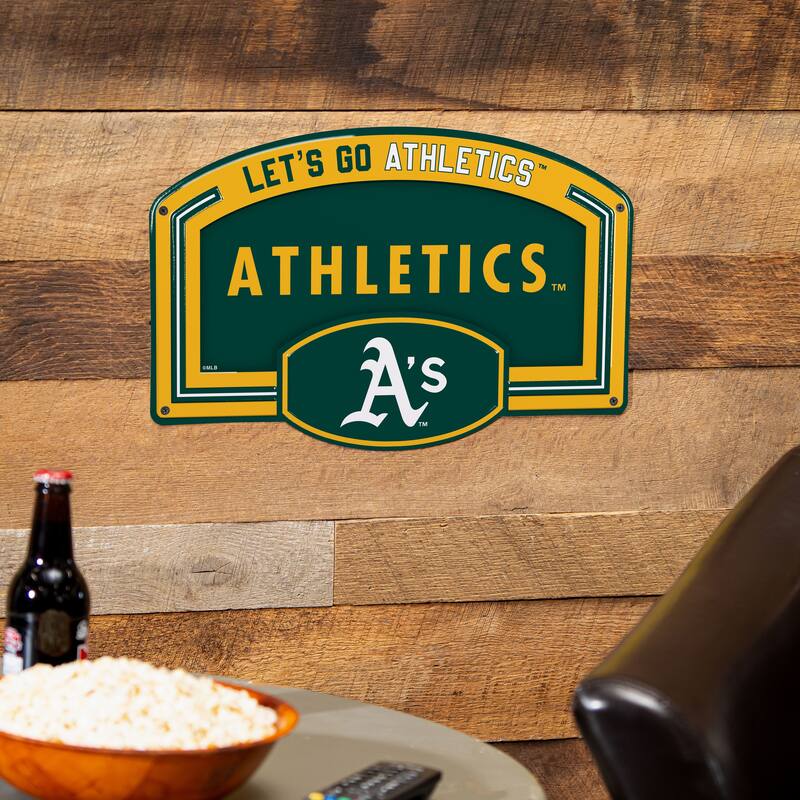 Athletics Embossed Steel Wall Sign, 11" x 17"