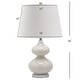 preview thumbnail 3 of 7, SAFAVIEH Lighting 24-inch Eva Double Gourd Glass White Table Lamp (Set of 2) - 14"x14"x24"