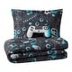preview thumbnail 6 of 4, ALEX + BELLA Next Level Dark Grey/Blue Microfiber Comforter Set Twin