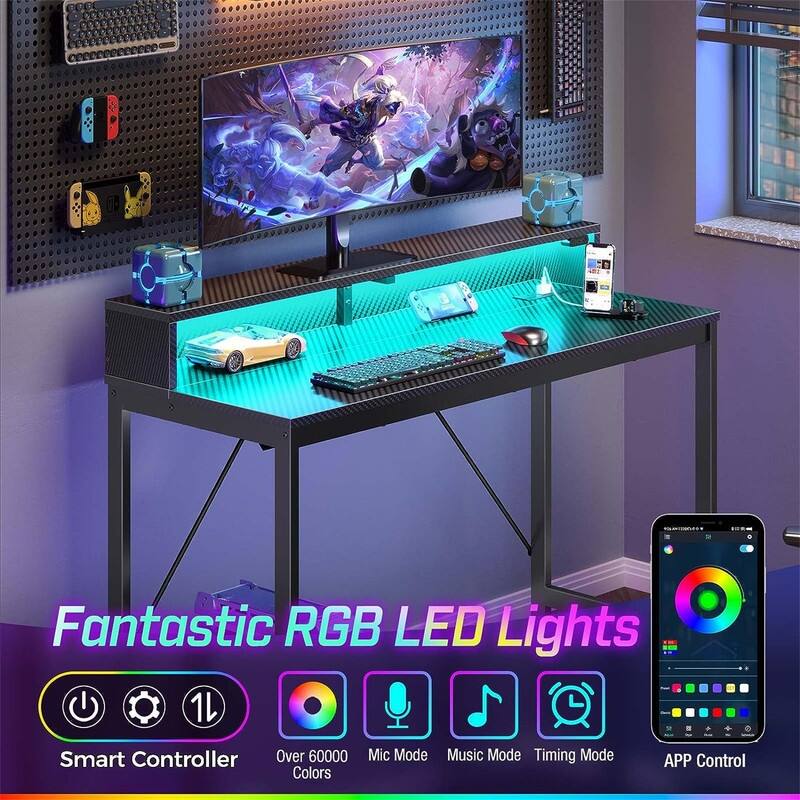 Computer Desk 39 inch with LED Lights