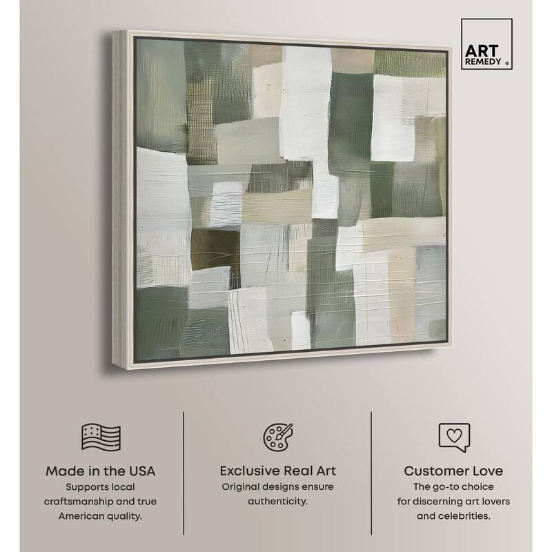 Pale Jade Green I Canvas by Art Remedy