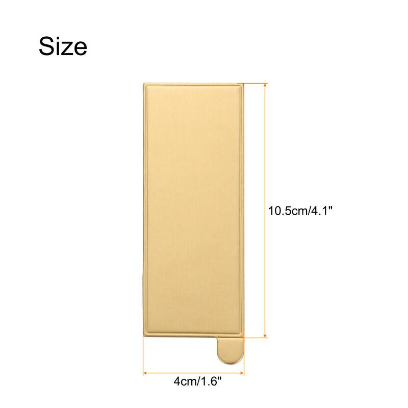 200pcs Mini Cake Boards, Mousse Cake Cardboards Rectangle Cake Bases - Gold - 4.1 x 1.6 inch