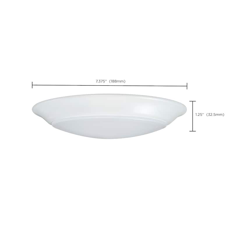 7 inch LED Disk Light 5000K 6 Unit Contractor Pack White Finish