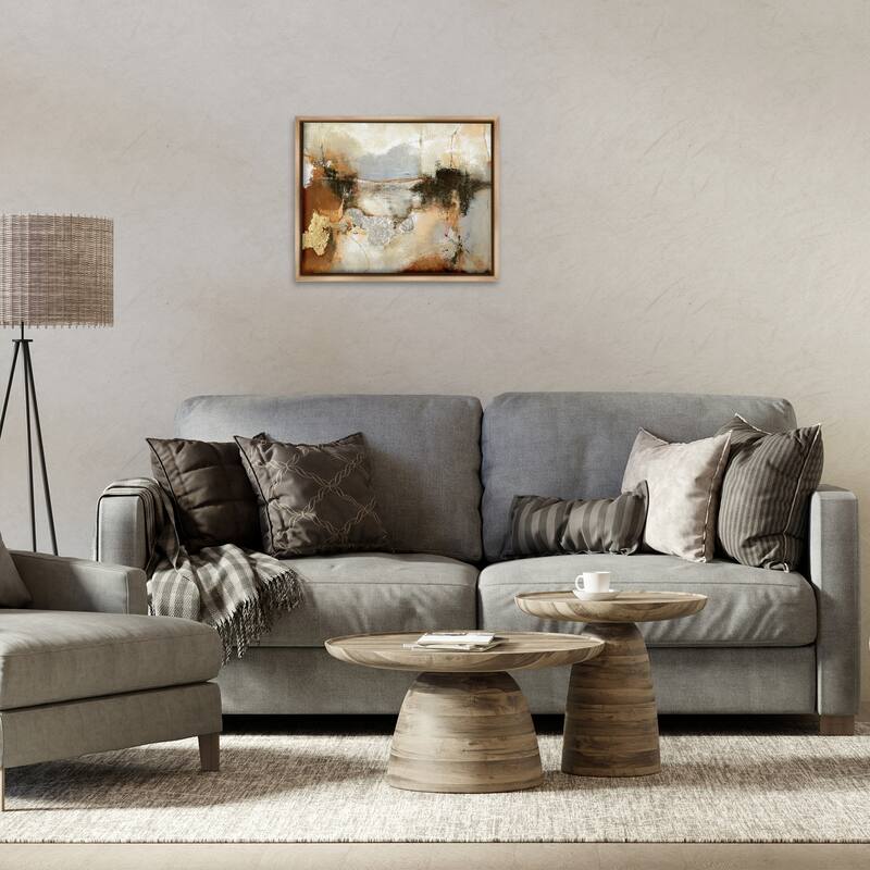 Stupell Unique Earthy Abstraction Framed Floater Canvas Wall Art Design By Design Fabrikken