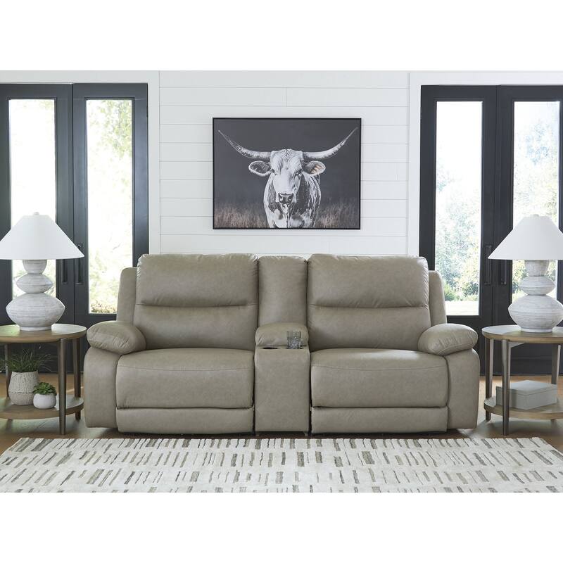 Signature Design by Ashley Brannigan Gray 3-Piece Power Reclining Sectional - 93" W x 41" D x 42" H