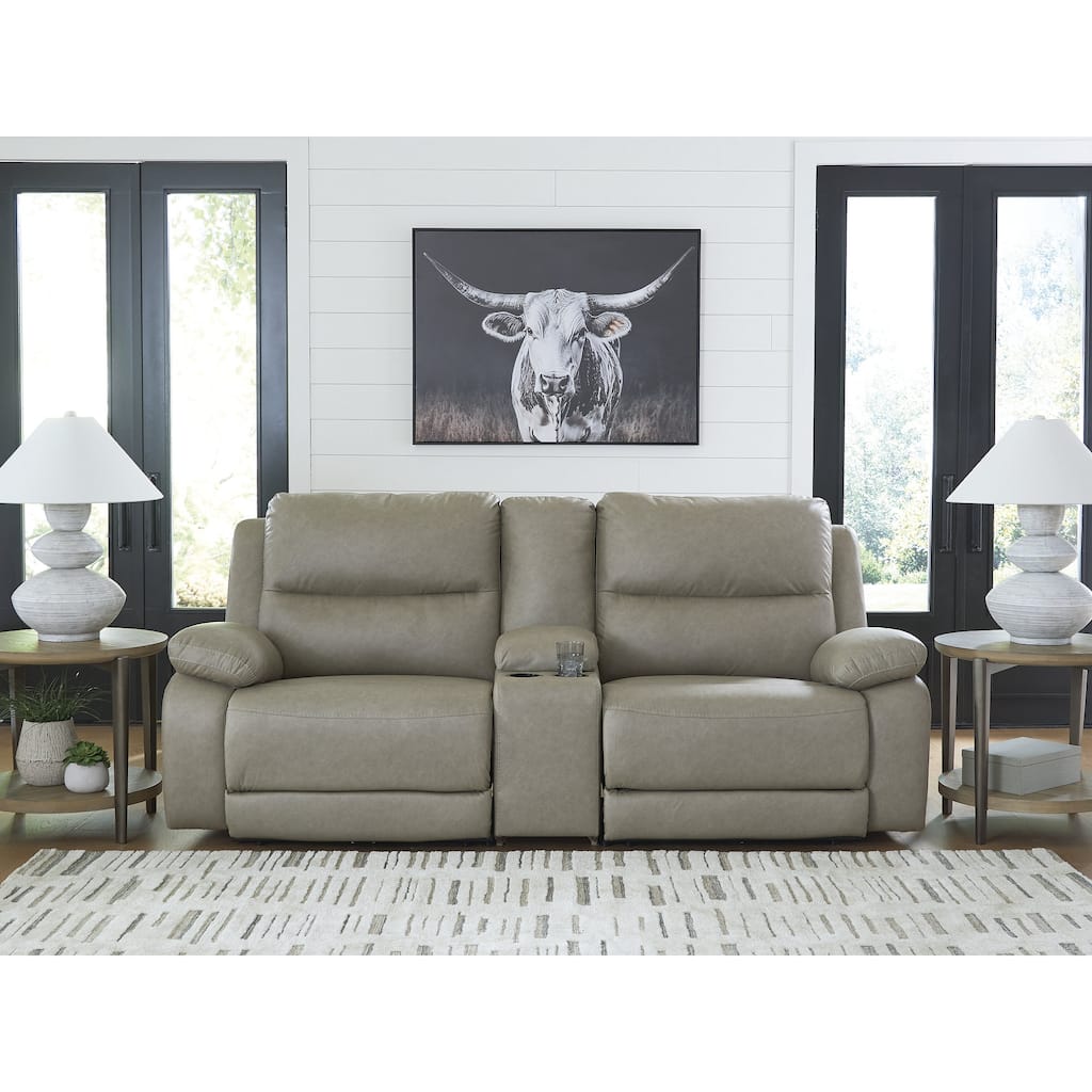 Signature Design by Ashley Brannigan Gray 3-Piece Power Reclining Sectional - 93" W x 41" D x 42" H