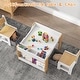 preview thumbnail 7 of 5, Kids Table and Chair Set White