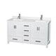 Option White / Giotto Quartz Top / Brushed Chrome