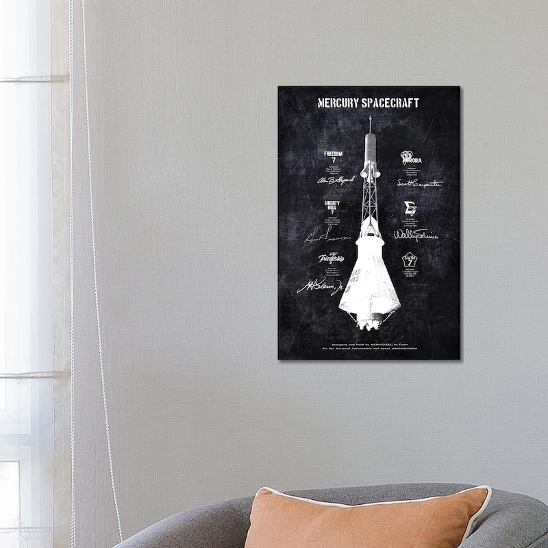 iCanvas "MERCURY SPACECRAFT" by Joseph Fernando Canvas Print - 26x18x1.5