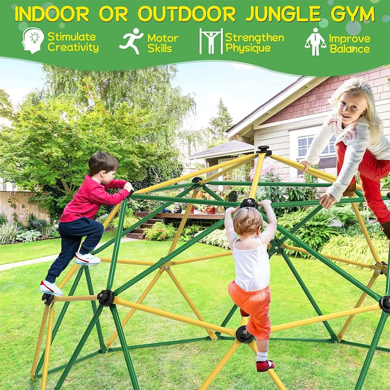 Climbing Dome 10FT Dome Climber Hammock Kids Outdoor Play Jungle Gym - 120 x 120 x 60 in