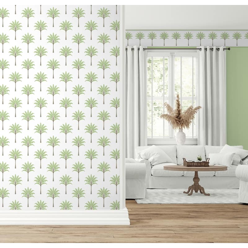 Harry & Grace Montgomery Palm Peel and Stick Wallpaper Border