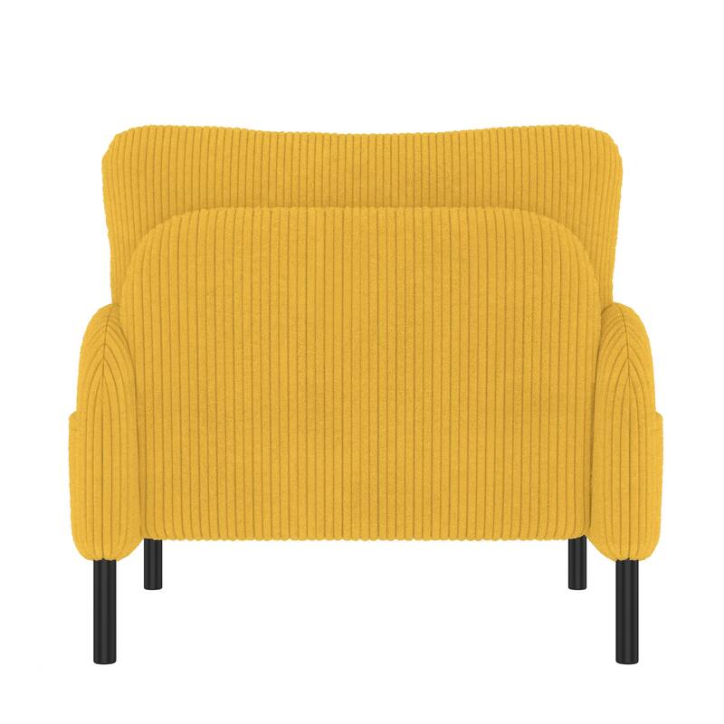 Comfortable Monochrome Single Person wide Seat Chair, Suitable for Living Rooms and Bedrooms