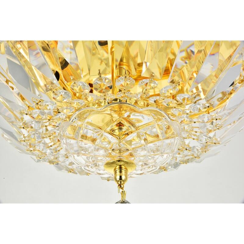 Somette Gold Four-light Flush Mount Fixture