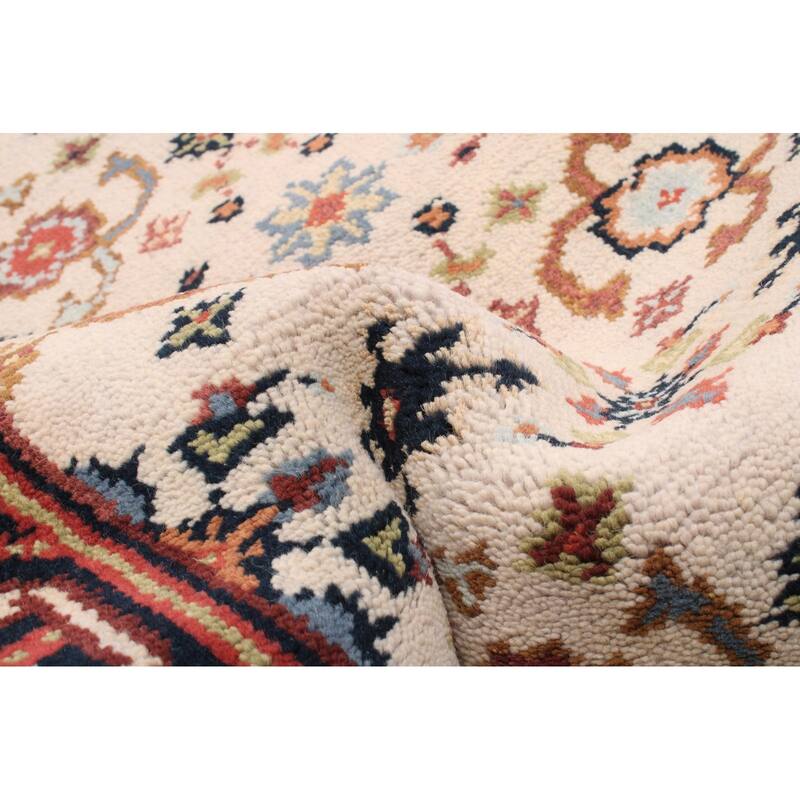 ECARPETGALLERY Hand-knotted Serapi Heritage Cream Wool Rug - 2'7 x 11'9