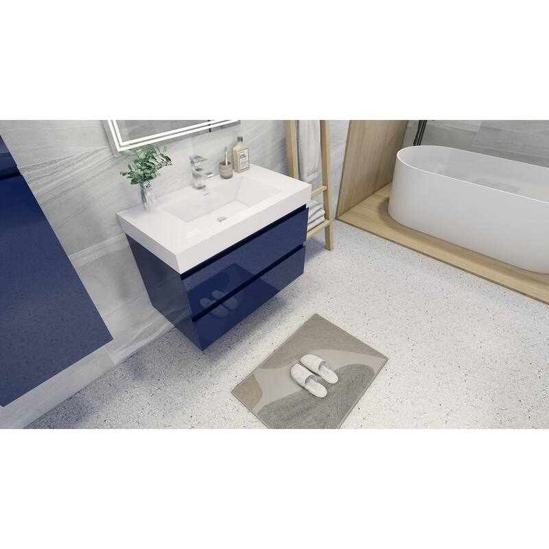 Baillie 36'' Wall-Mounted Vanity with Reinforced Acrylic Sink