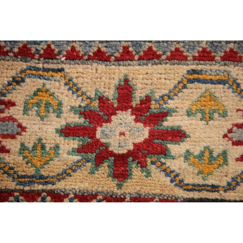 Red Kazak Accent Rug Handmade Traditional Oriental Wool Carpet - 2'7"x 4'0"
