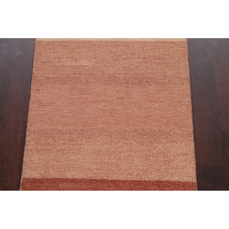 Modern Oriental Gabbeh Kashkoli Runner Rug Wool Hand-knotted - 2'7" x 15'3"