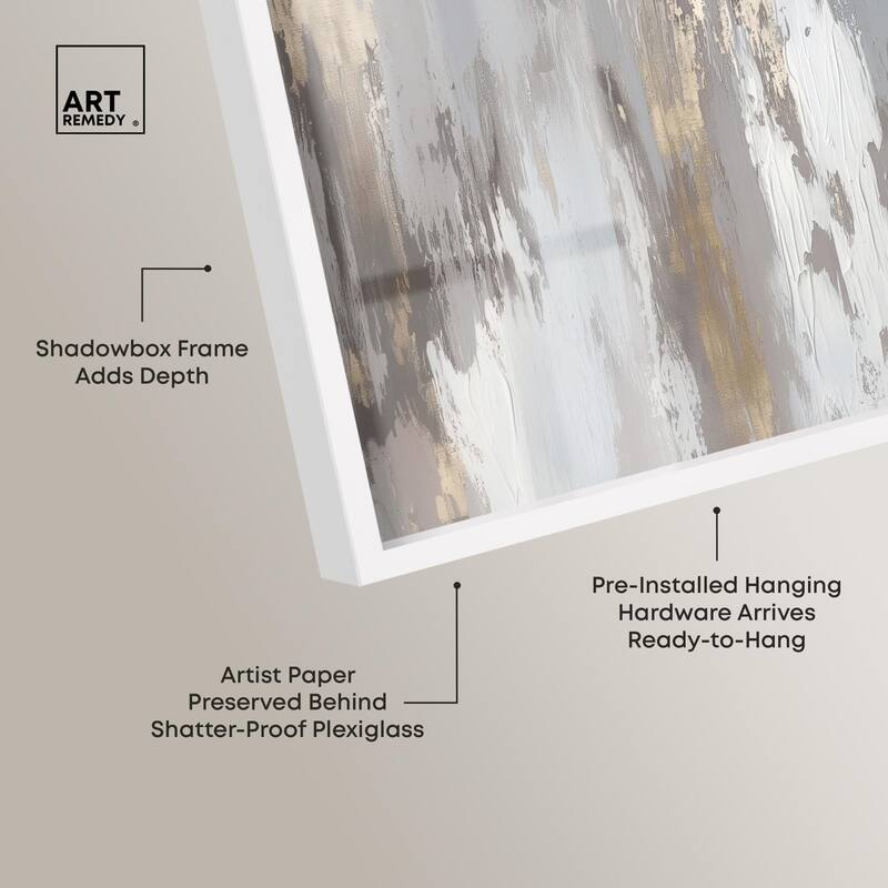 Flooding Gold I Shadowbox by Art Remedy