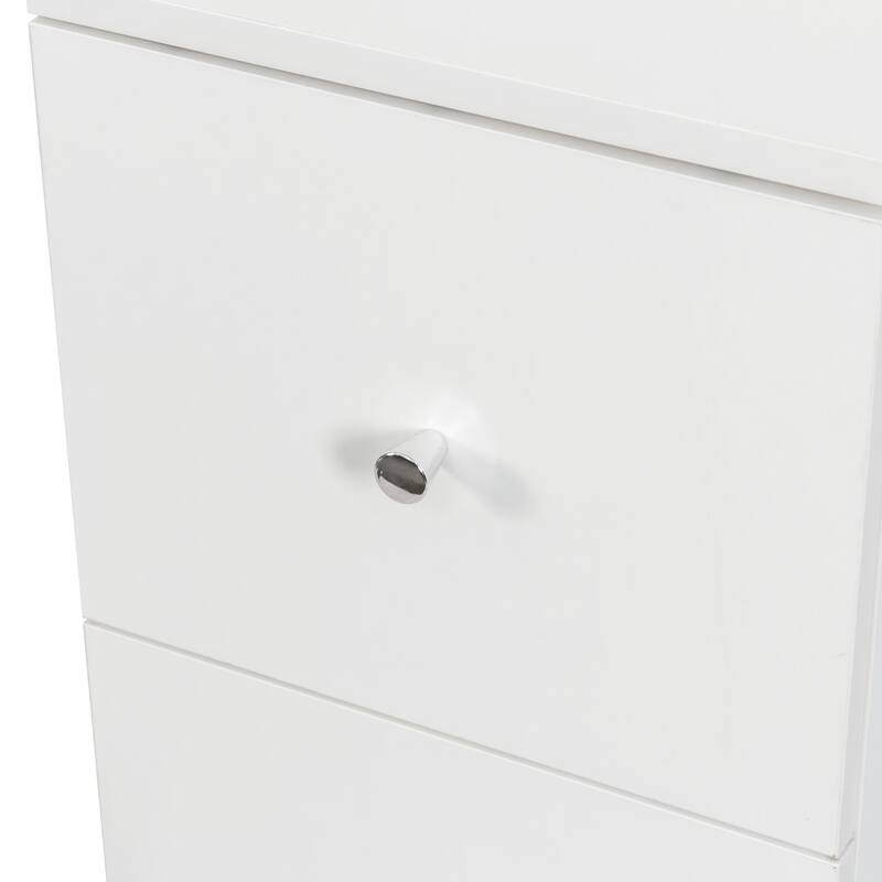 70.87" H Display Storage Cabinet,4-Tier Shelf,3 Side Drawers ,Modern Wooden Tall Bookshelf Bookcase