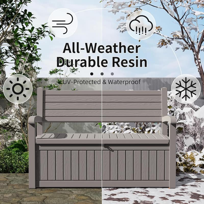 80gallon outdoor resin storage chair pillow blanket storage lockable