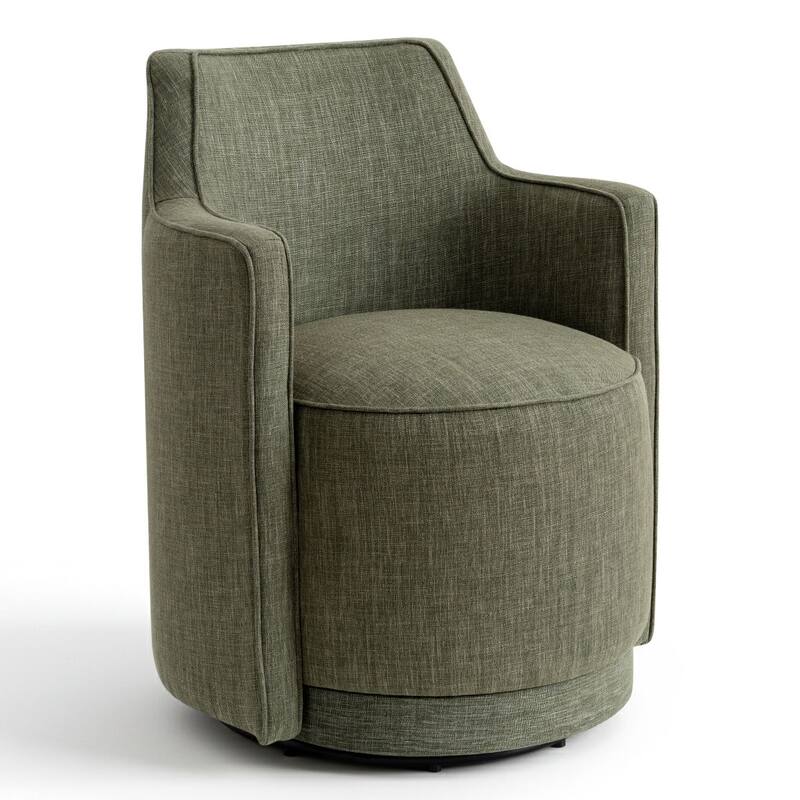 19" Upholstered Swivel Dining Chair(Set of 2)