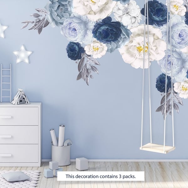 slide 2 of 7, Walplus Elegant Oversized Peonies Flowers Floral Wall Stickers DIY Art