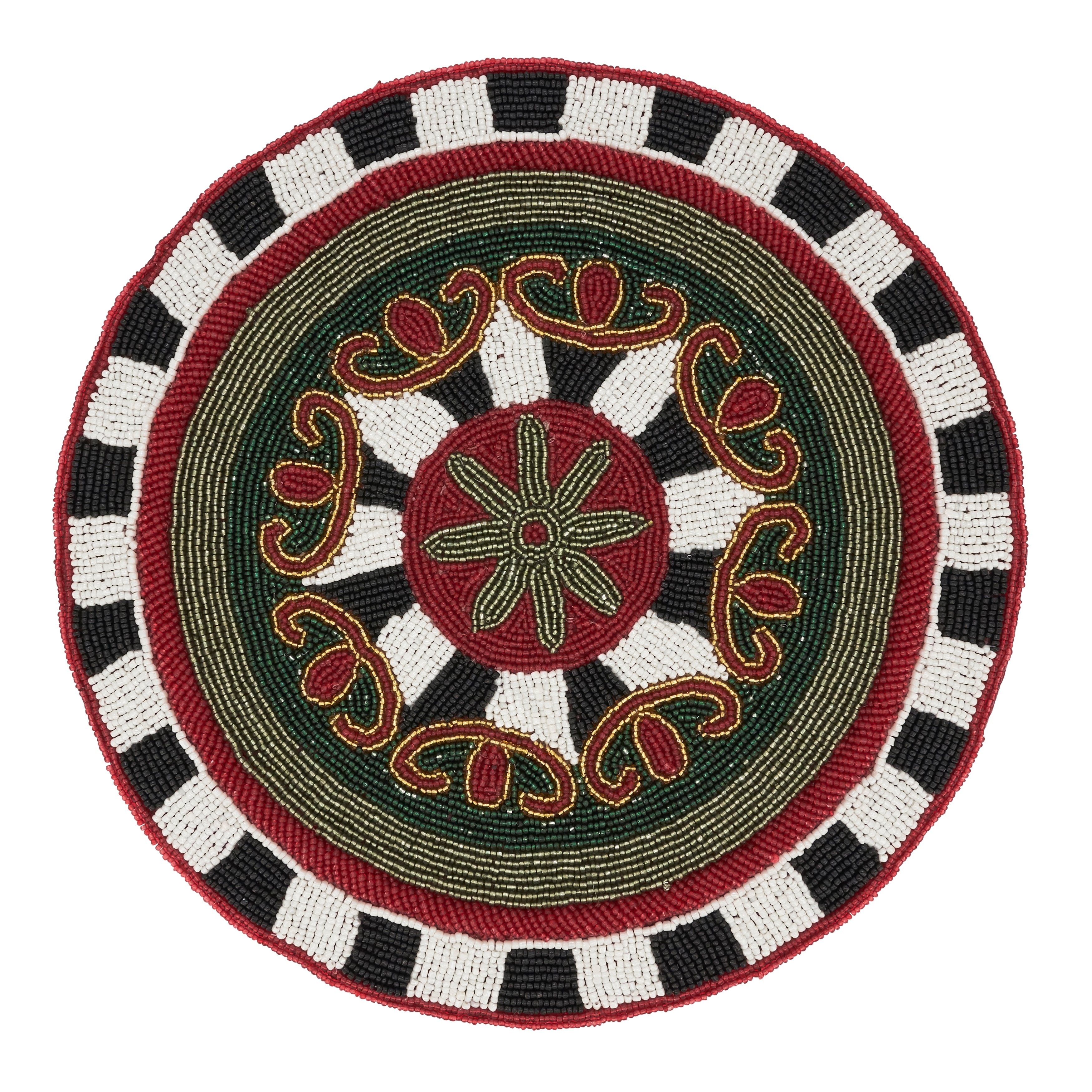 Saro Lifestyle Intricate Beaded Placemat (Set of 4)