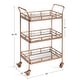 preview thumbnail 13 of 31, Kate and Laurel Ketia Metal and Glass 3-tiered Tray Bar Cart