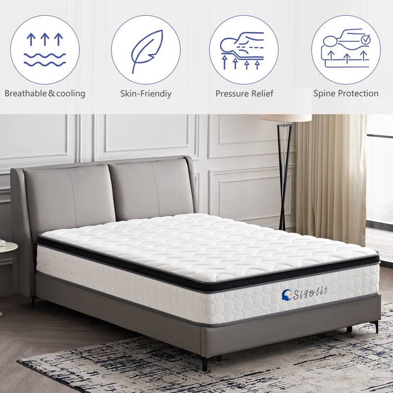 Sigolit 12 In Hybrid Memory Foam Mattress