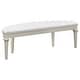 preview thumbnail 7 of 12, Evangeline Upholstered Demilune Bench Ivory and Silver Oak