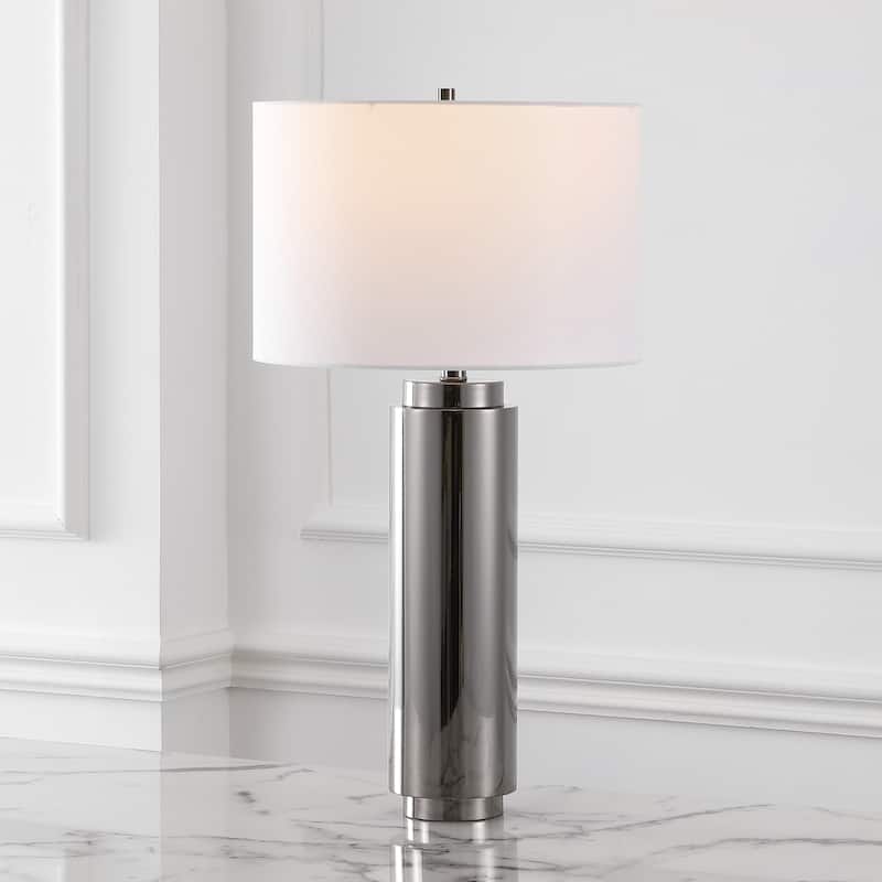 SAFAVIEH Couture Lighting Niculina 30-inch Metal Pillar Table Lamp - 15 In W x 15 In D x 30 In H - 15Wx15Dx30H