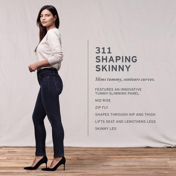 Levi S Women S 311 Shaping Skinny Jeans Soft Soft Black Size 31w X 32l 31w X 32l Overstock 63