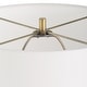 preview thumbnail 6 of 5, Uttermost Lyra White & Gold Table Lamp - 29"H,   Shade 10"H x 15"Dia.