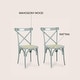 preview thumbnail 11 of 38, Colmar Classic Traditional X-Back Wood Rattan Dining Chair, Natural (Set of 2) by JONATHAN Y