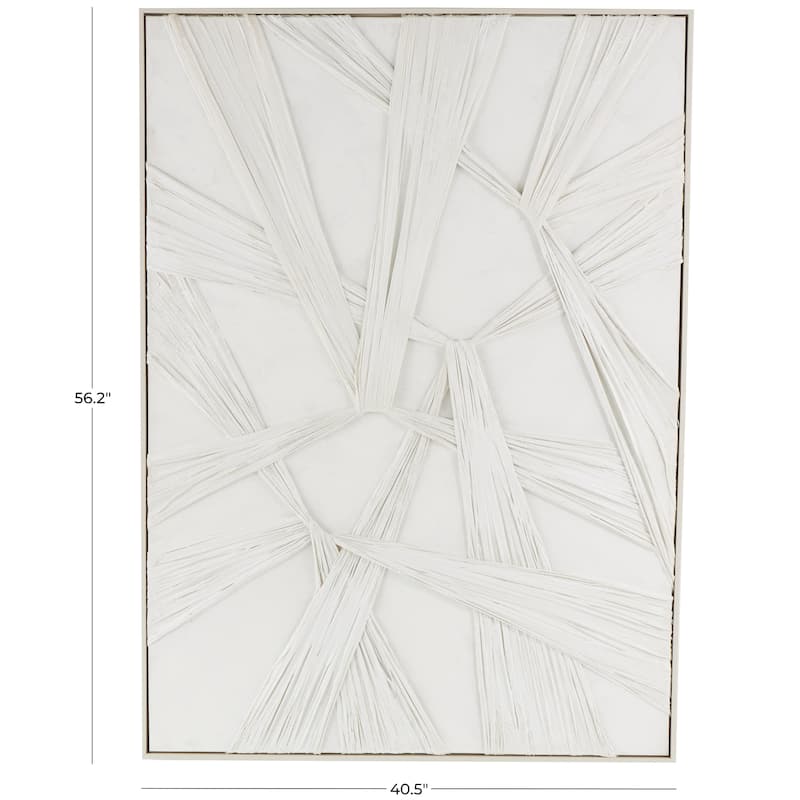 Wood Abstract Intertwined Cloth Home Wall Decor - White - Roche River Decor