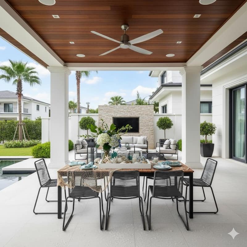 Neil Grey Rope Side Chairs (Set of 2) Stackable Indoor/Outdoor