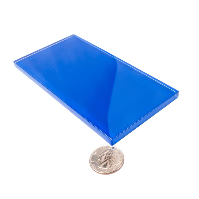 Apollo tile 3" x 6" Colorway Glossy Cobalt Blue Glass Tile (5 sq ft/case) - 40 Pack