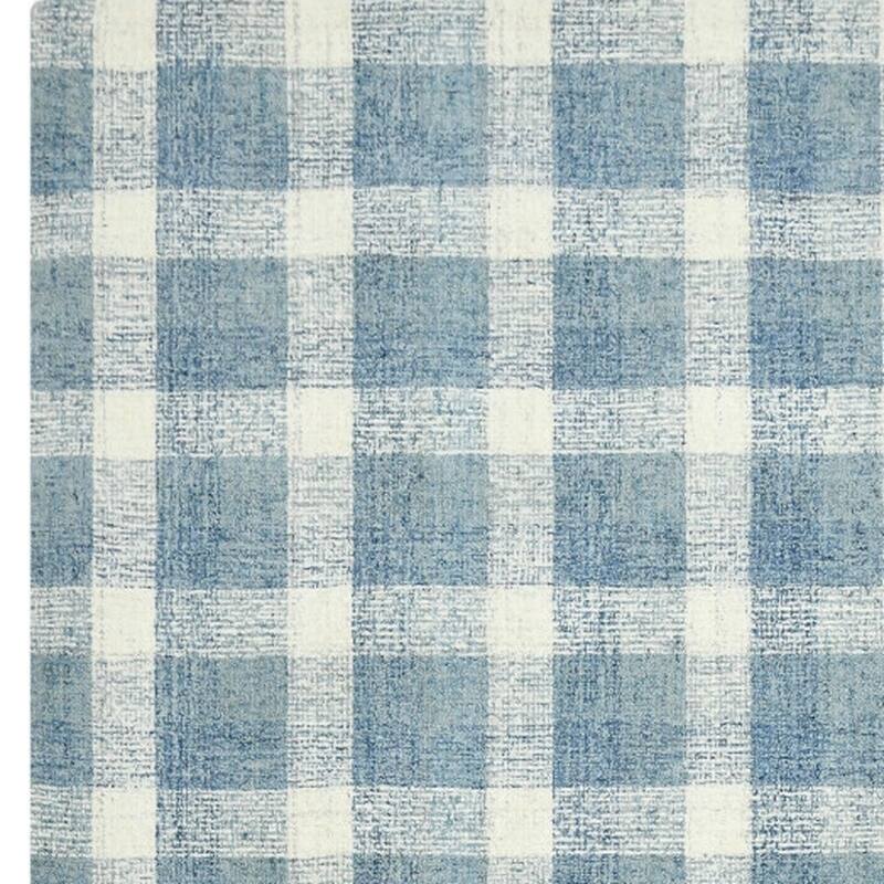 HomeRoots Plaid Transitional Rectangle Area Rug