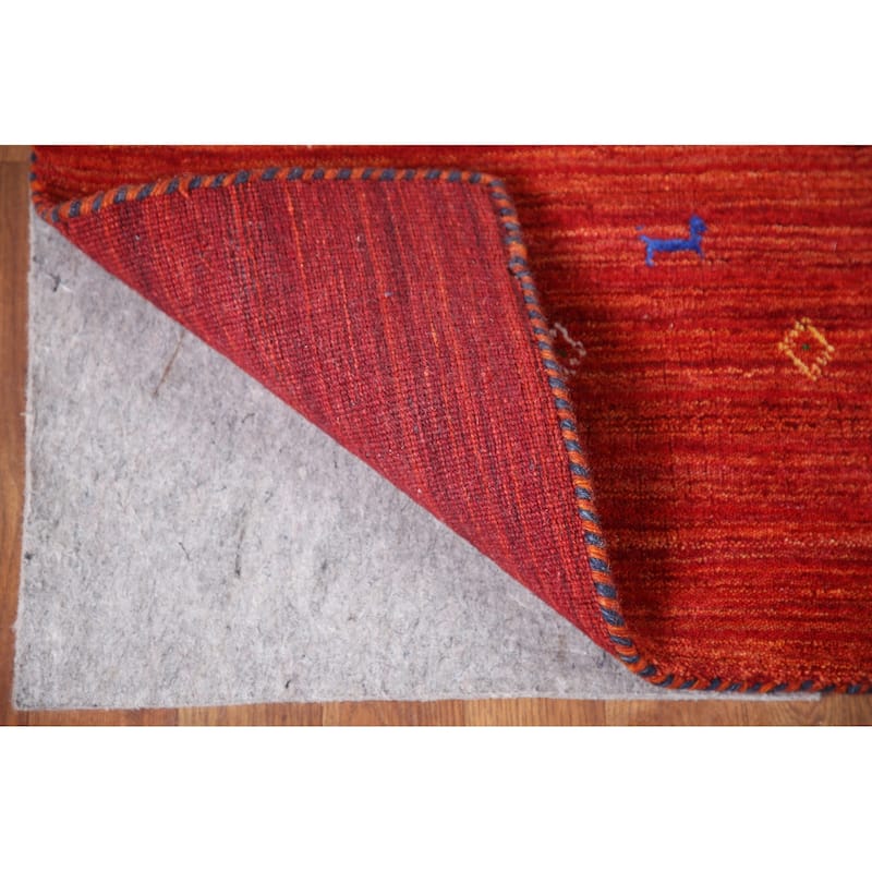 Red Tribal Gabbeh Indian Area Rug Living Room Handmade Wool Carpet - 6 ...