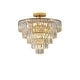 preview thumbnail 6 of 22, Crystal Chandeliers,5-Tier Round Semi Flush Mount Chandelier Light Fixture, Large Contemporary Luxury Ceiling Lighting
