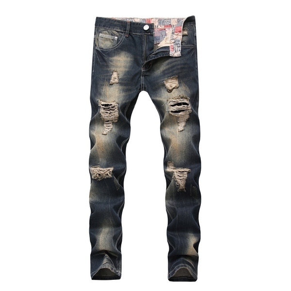 ripped jeans straight fit