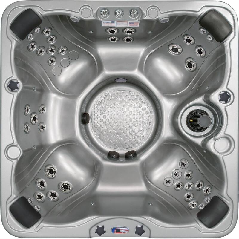 American Spas 7-Person 45-Jet Premium Acrylic Bench Spa Standard Hot Tub with Ozonator and Bluetooth Sound System