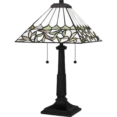 Galahad 2-Light Matte Black Table Lamp