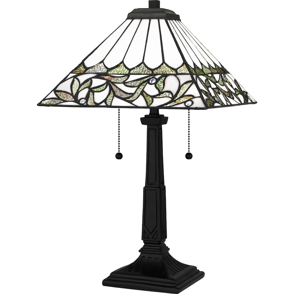 Galahad 2-Light Matte Black Table Lamp