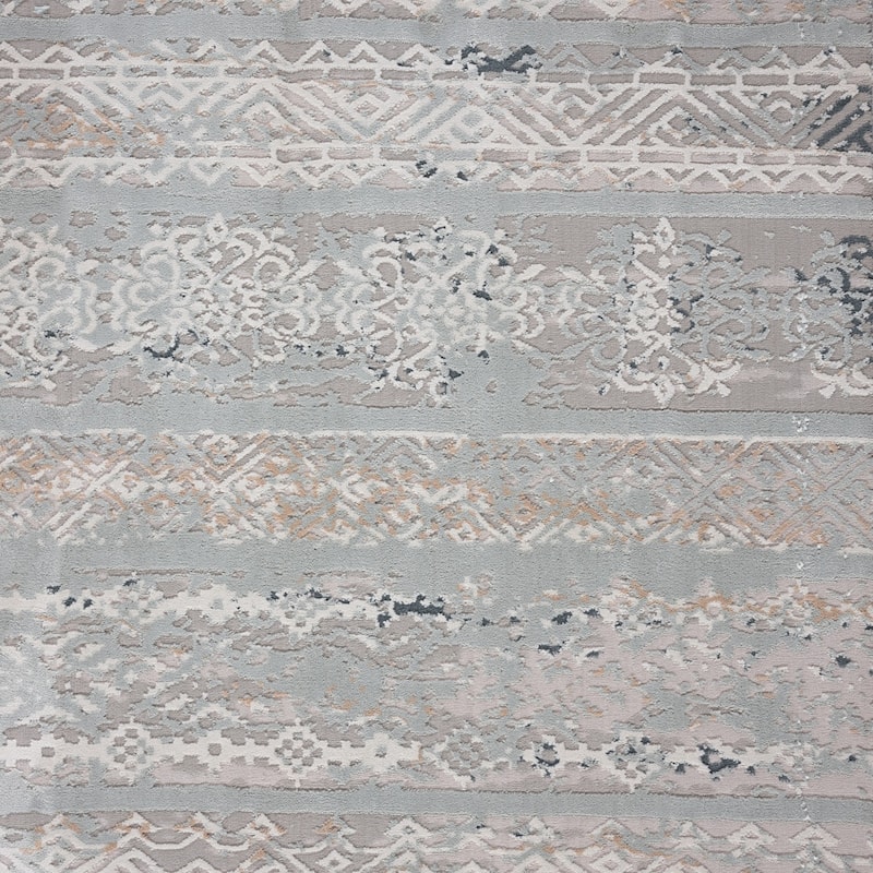 Tawu Distressed Abstract Area Rug By HomeRoots - 9' x 12'
